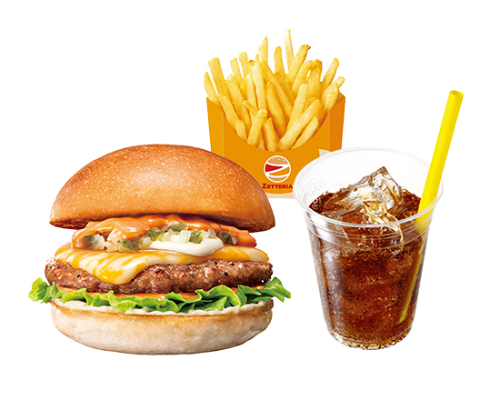 ゼッテリア ZETTERIA 【セット】絶品チーズバーガー ZEPPIN(Supreme)Cheeseburger Set