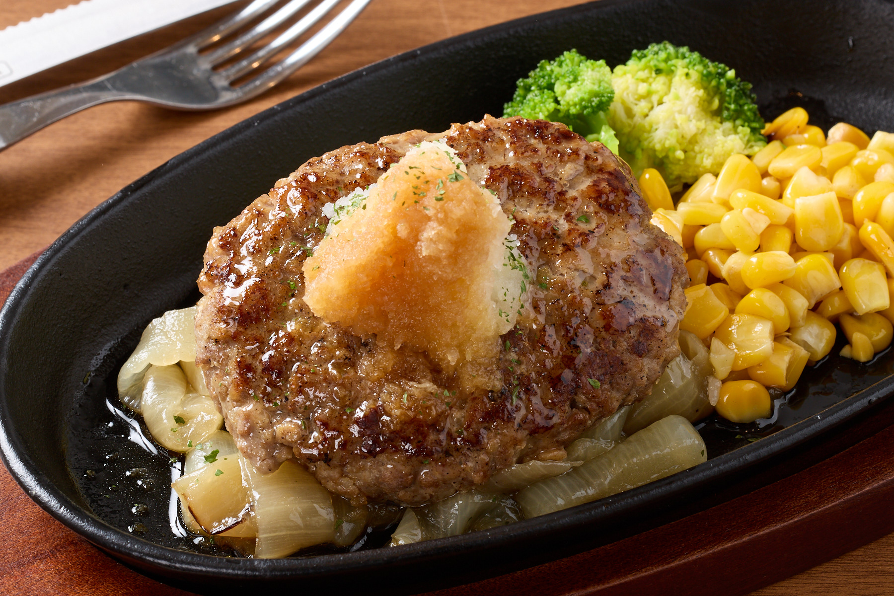 肉屋のハンバーグとガーリックライス 【さっぱり】おろしポン酢ハンバーグ Radish Ponzu Hamburg