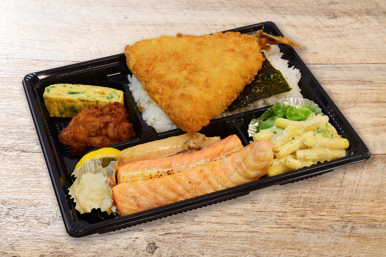 磯丸水産 鮭ハラスアジフライ弁当