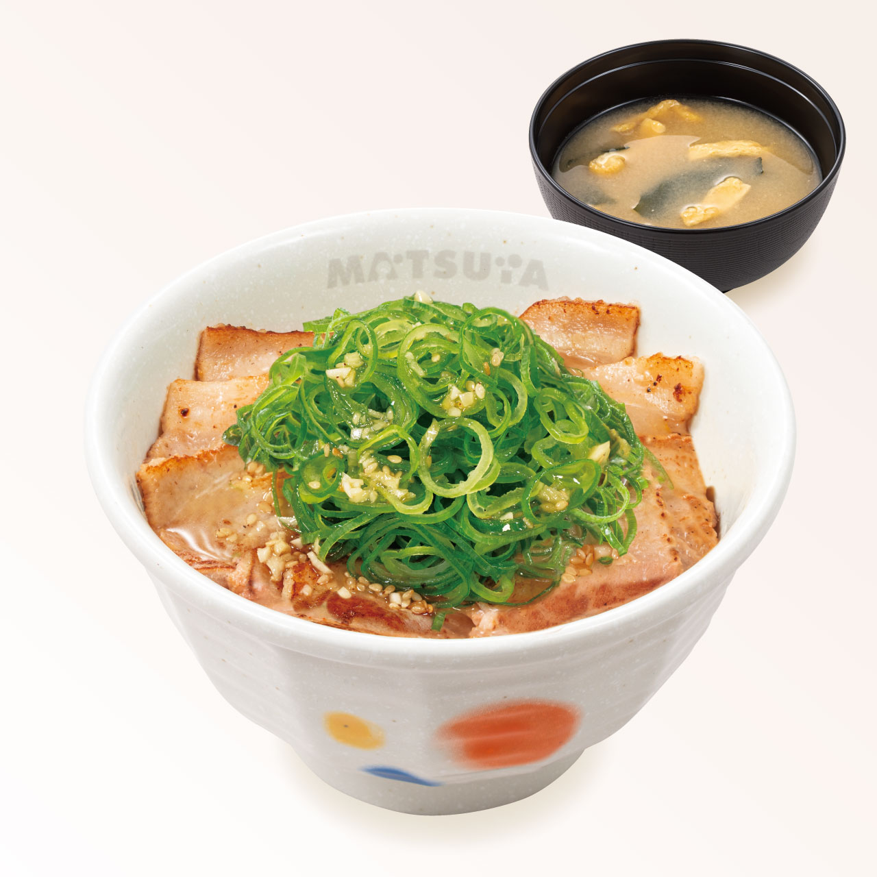 松屋 元祖ネギ塩厚切り豚カルビ丼(味噌汁付)