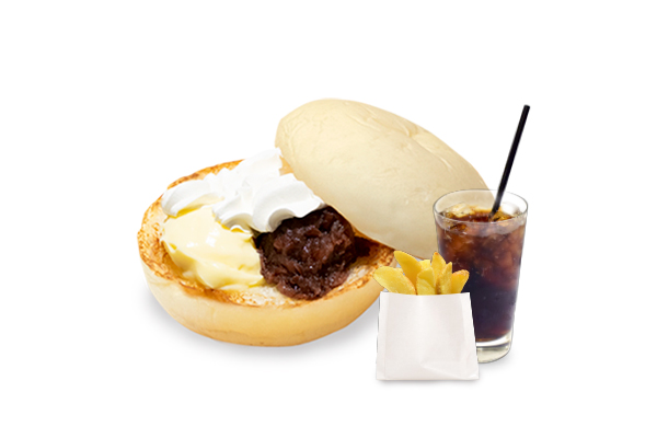 the 3rd burger あん＆カスタードサンドセット/高加水バンズ