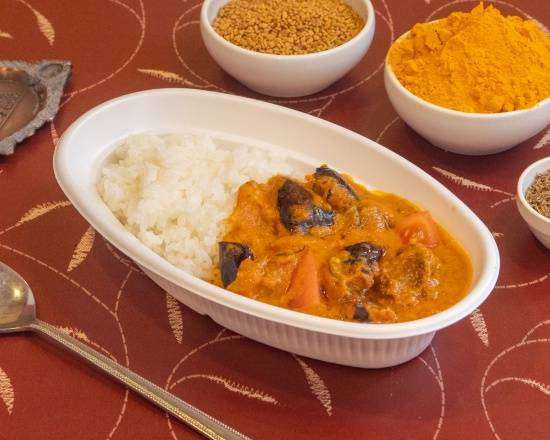 ganesh ベイガンサブジカレーとライス Vegan Sabzi Curry and Rice