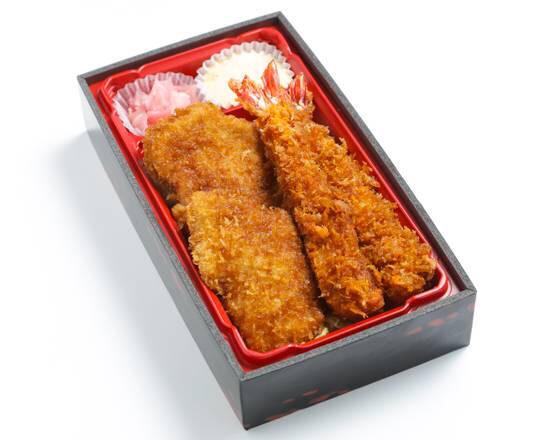 タレカツ ヒレカツと海老の合いもり弁当(インスタントみそ汁・タルタルソース付)