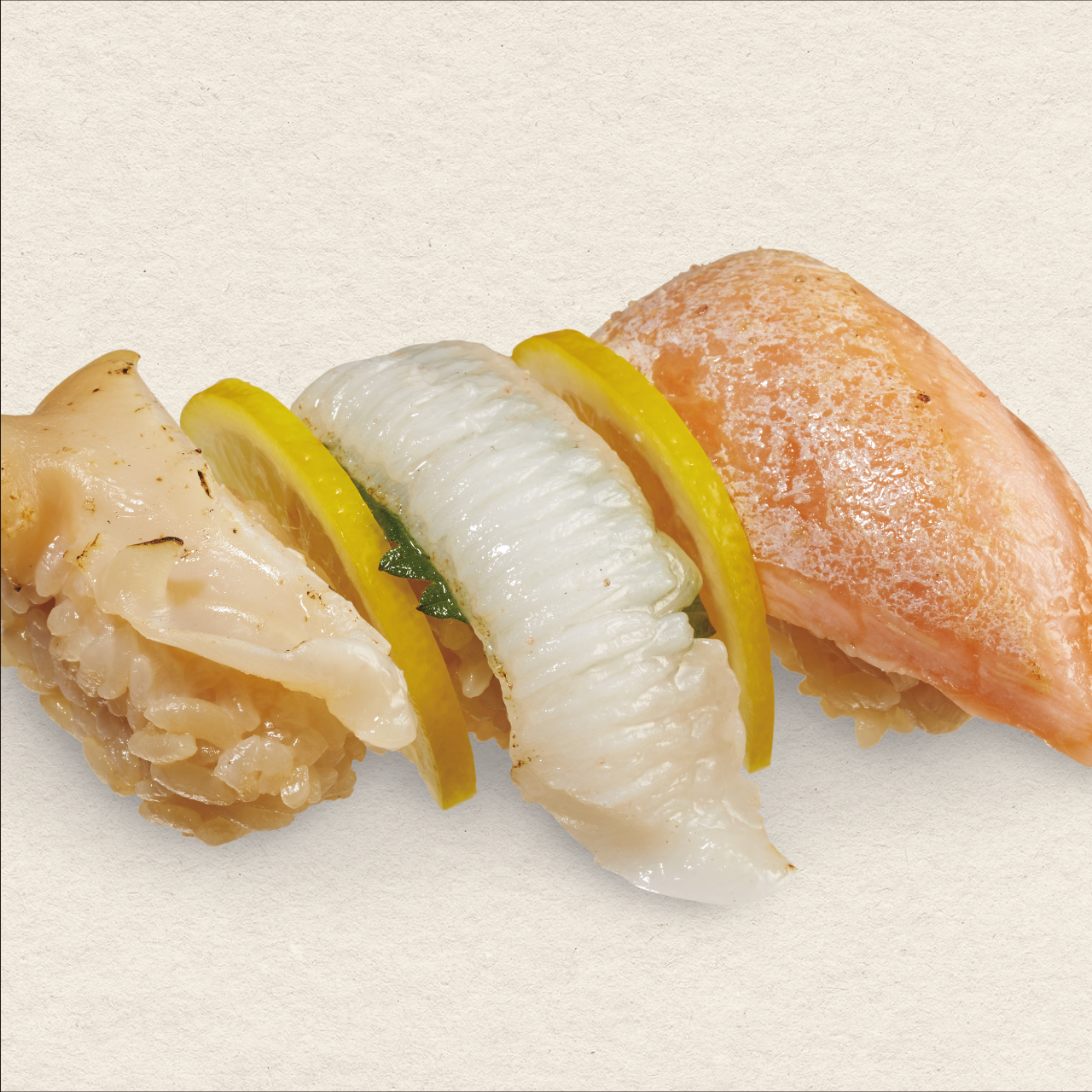 海鮮三崎港 塩炙り三貫盛