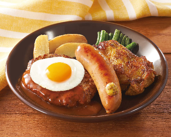 ジョナサン ミックスグリル＆目玉焼き