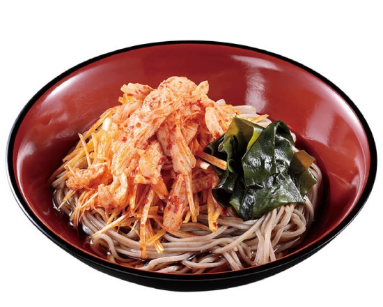 富士そば (冷)ピリ辛鶏ねぎそば