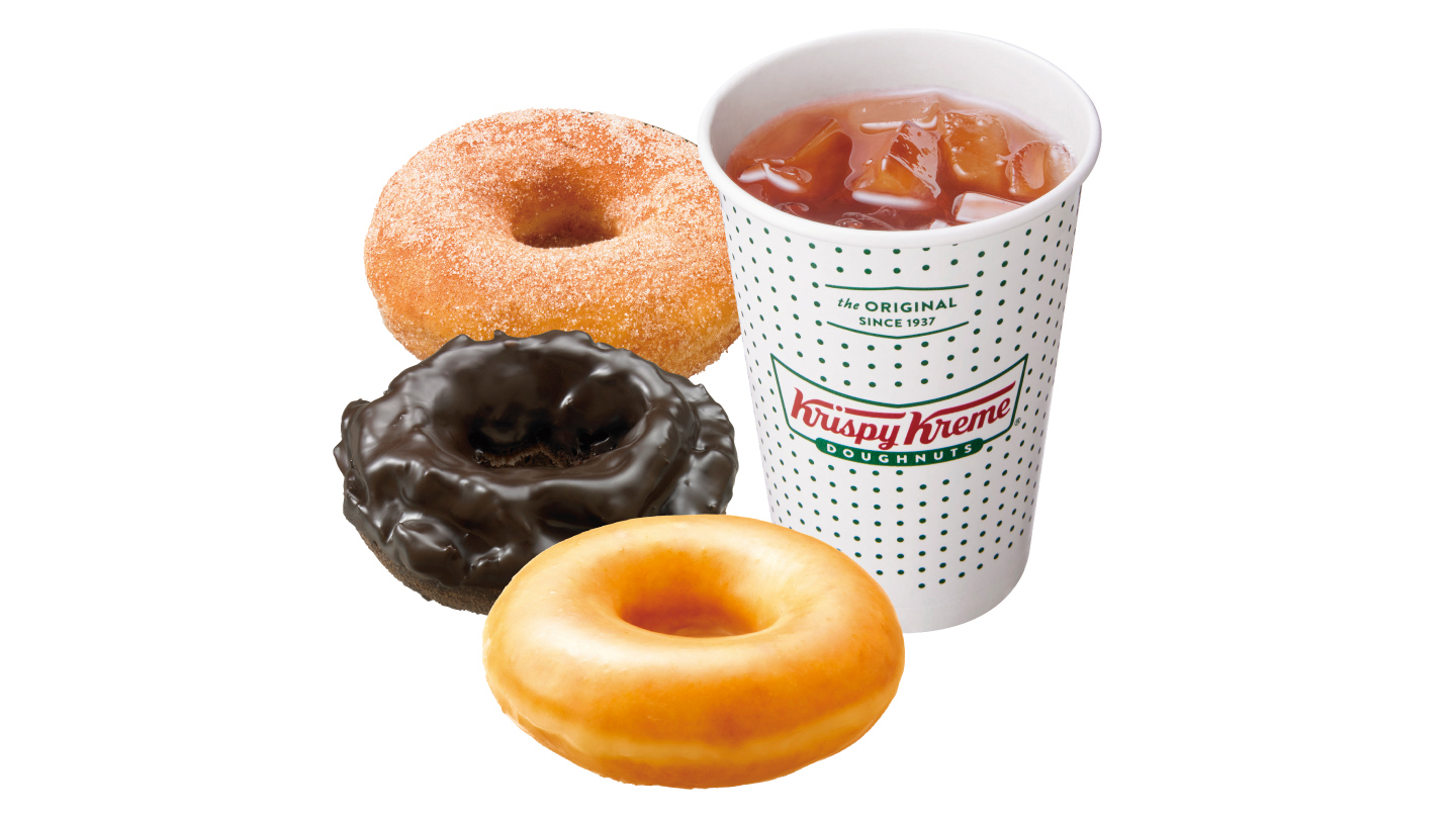 クリスピー・クリーム・ドーナツ 【3コンボ】ティー(ホット/アイス)+おすすめドーナツ3種