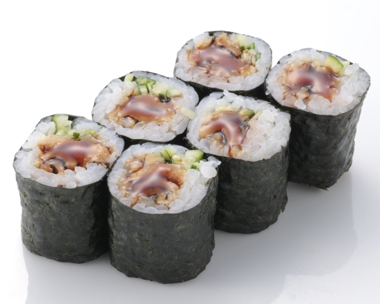 板前寿司 穴きゅう巻き(1本)Sea Eel And Cucumber (1 roll)