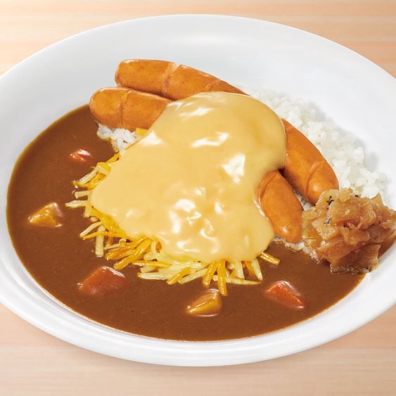 チーズソーセージカレー Pork Curry Rice w/ Sausage & Cheese