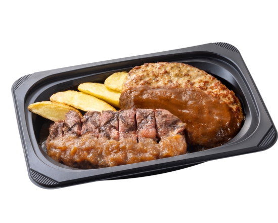 ステーキガスト (おかず)熟成みすじステーキ約100g＆ハンバーグ