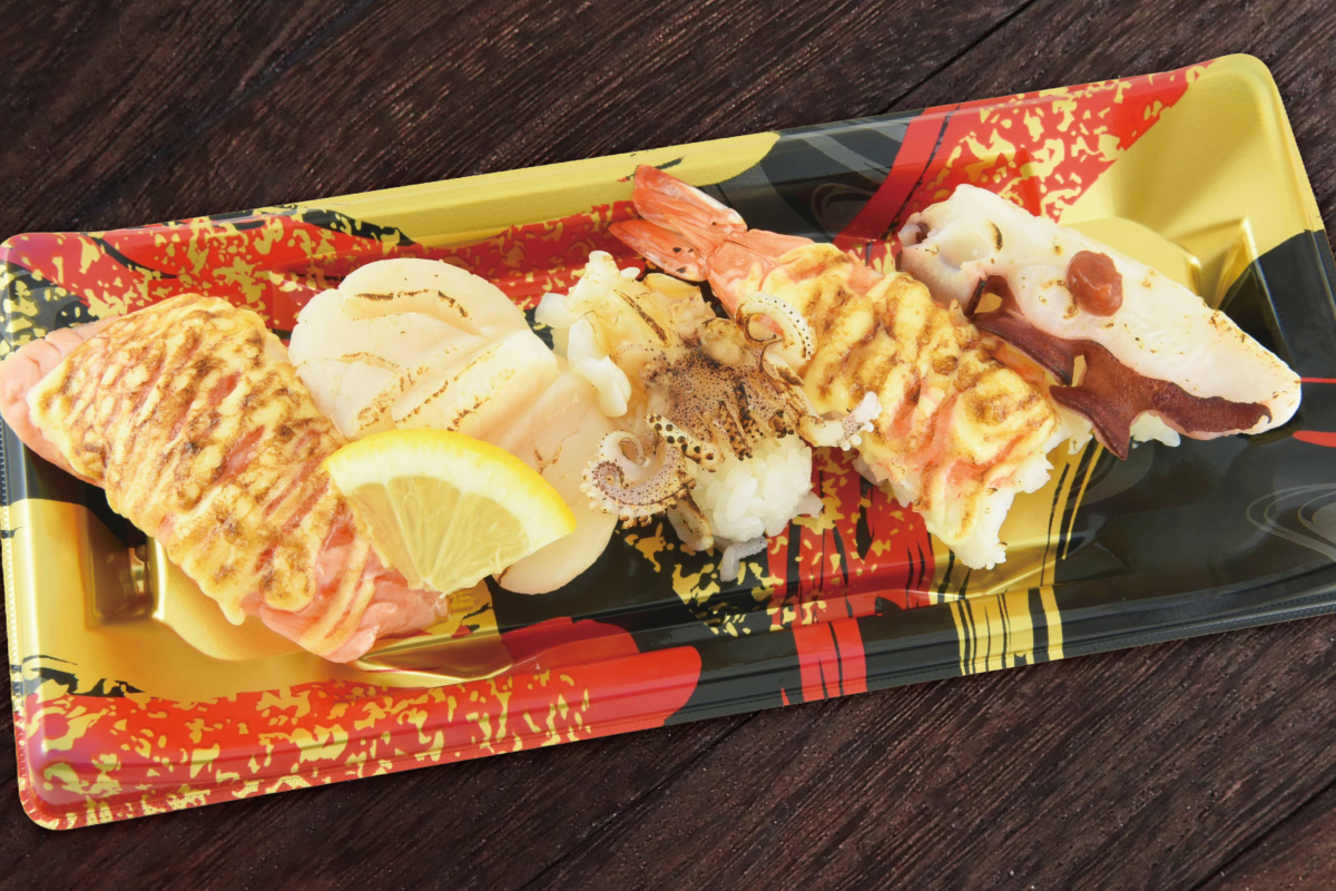 大起水産回転寿司 海鮮炙りづくし5貫[Seared Seafood Set]