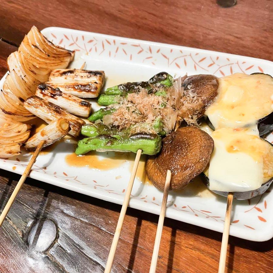 やきとり大吉 焼き野菜5本盛り合せ