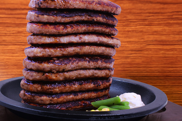 鉄板王国 タワー王国ハンバーグ2段(R×2枚)Tower Kingdom Hamburg Steak