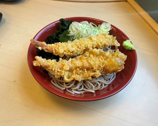 富士そば (冷)W海老天そば