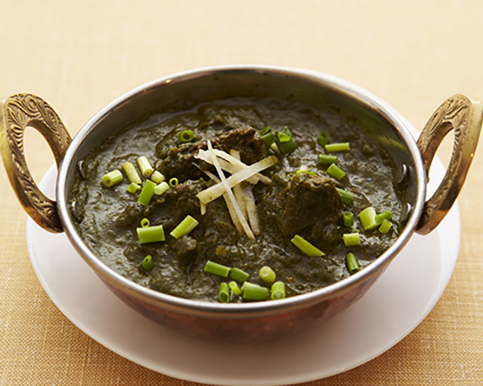 ナマステ食堂 サグマトンカレー(ナンorライス サラダ付) Saag Mutton Curry (With Naan/Rice ＆ Salad)
