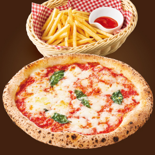 ビッグエコーデリバリー プレミアム バジルのマルゲリータ＆ポテトセット