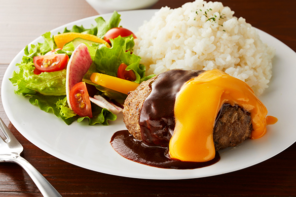 黒毛和牛ハンバーグ専門店 福よし 赤ワイン香るデミグラスチーズハンバーグプレート