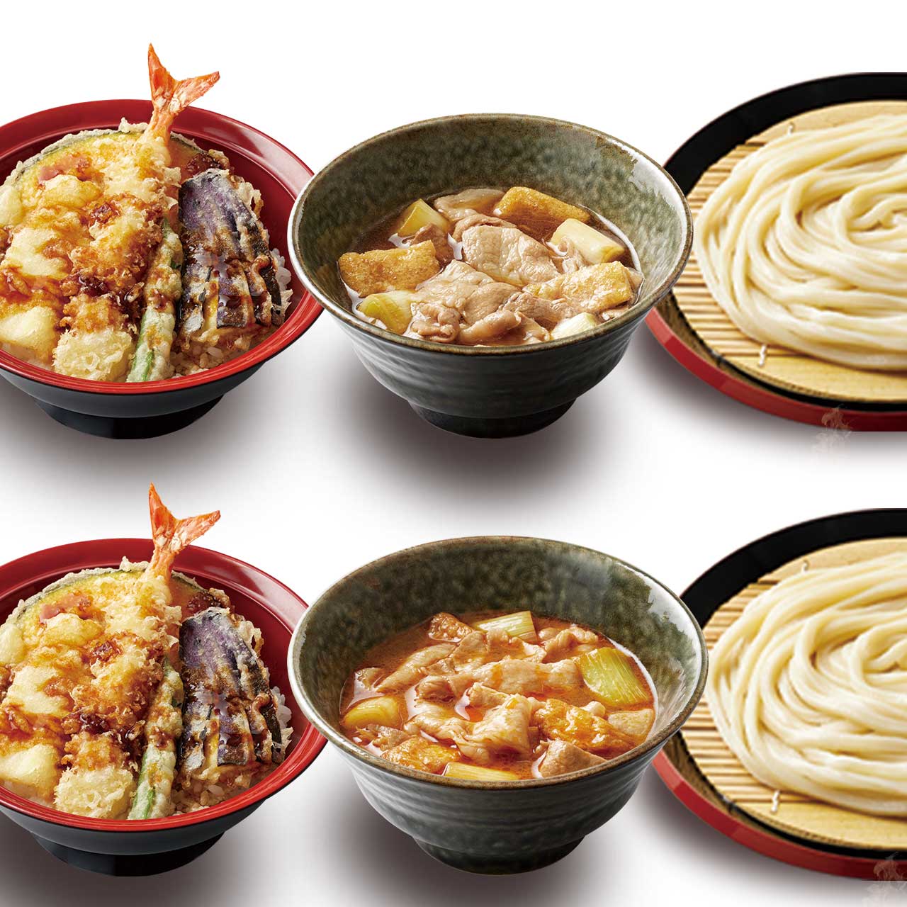 久兵衛屋 満腹デリセット 2人前 海老天丼＆つけ汁うどん