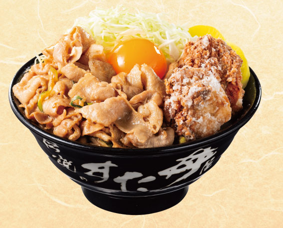 伝説のすた丼屋人気No.5 唐揚げ合盛りすた丼