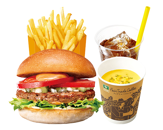 ゼッテリア ZETTERIA 【ディナーセット】絶品ビーフバーガー\tZEPPIN(Supreme)Beefburger  Dinner Set