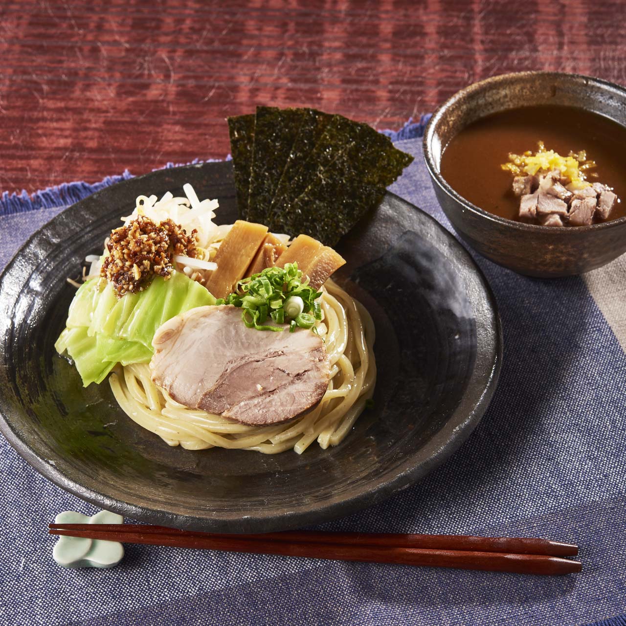 定番 魚介×豚骨の濃厚つけ麺 全粒粉入り極太麺(麺200g)