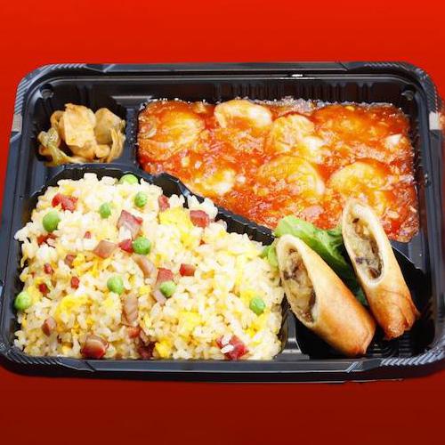 梅蘭人気No.2 エビチリ＆チャーハン弁当