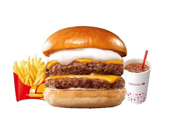ロッテリア人気No.4 【セット】ダブル絶品チーズバーガー Double Ultimate Cheeseburger Set