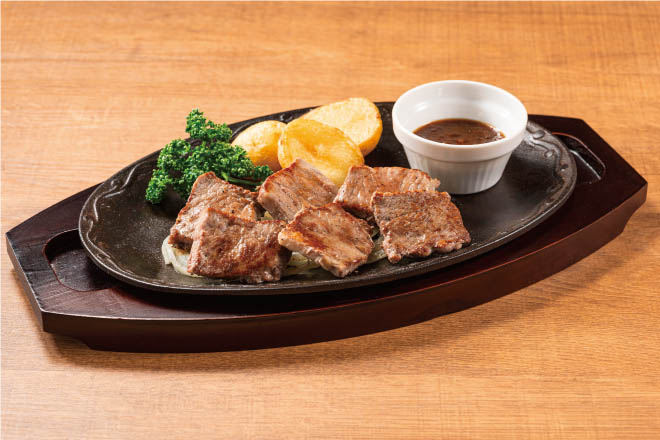 デニーズ 【R7】選べるセット)ミニッツステーキ～ガーリックソース(ライスつき)