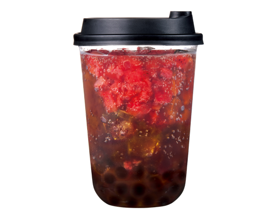 ウェンディーズ ・ファーストキッチン 台湾タピオカ贅沢ストロベリーコーラ