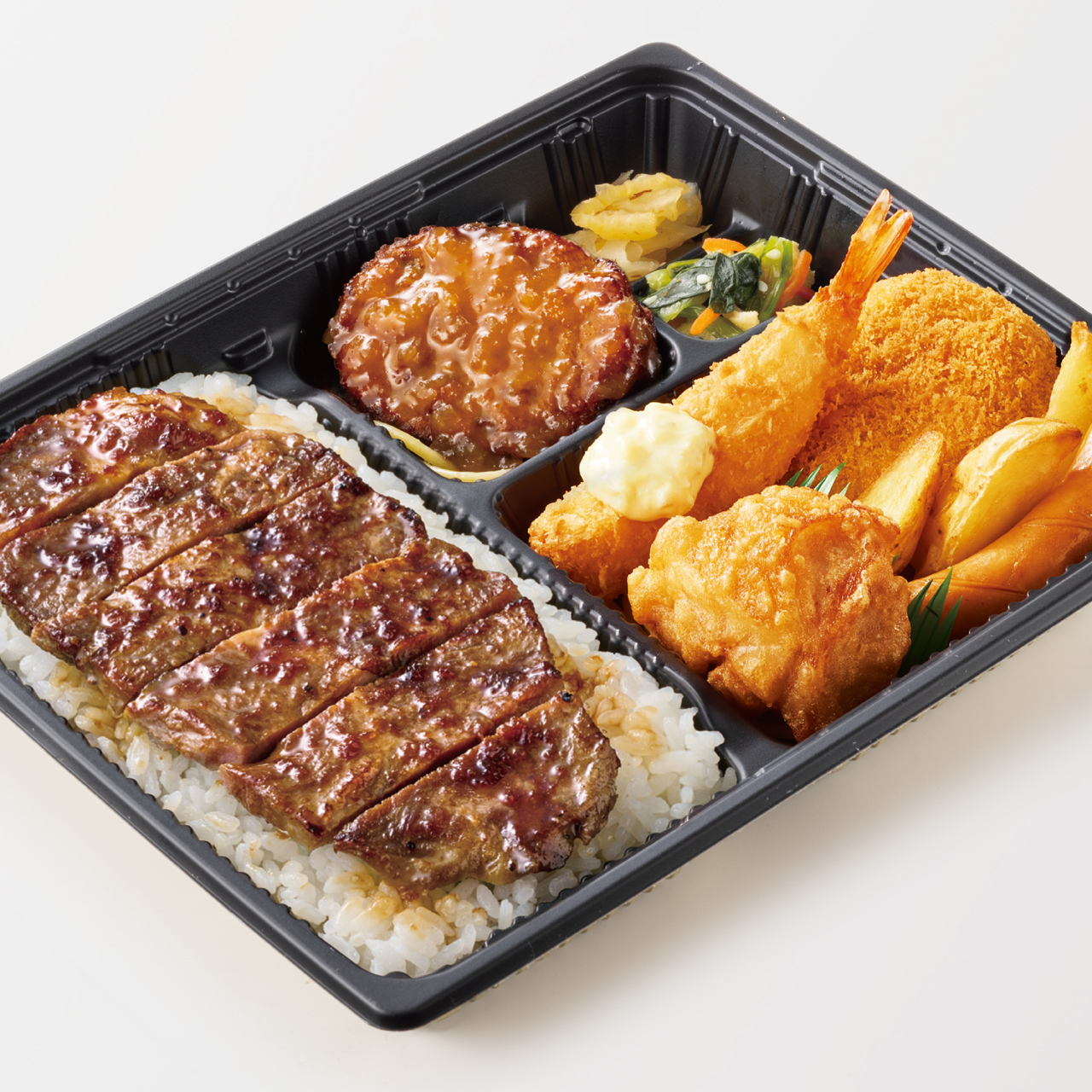 ほっともっと スペシャル洋風バラエティ弁当(和風ステーキソース)