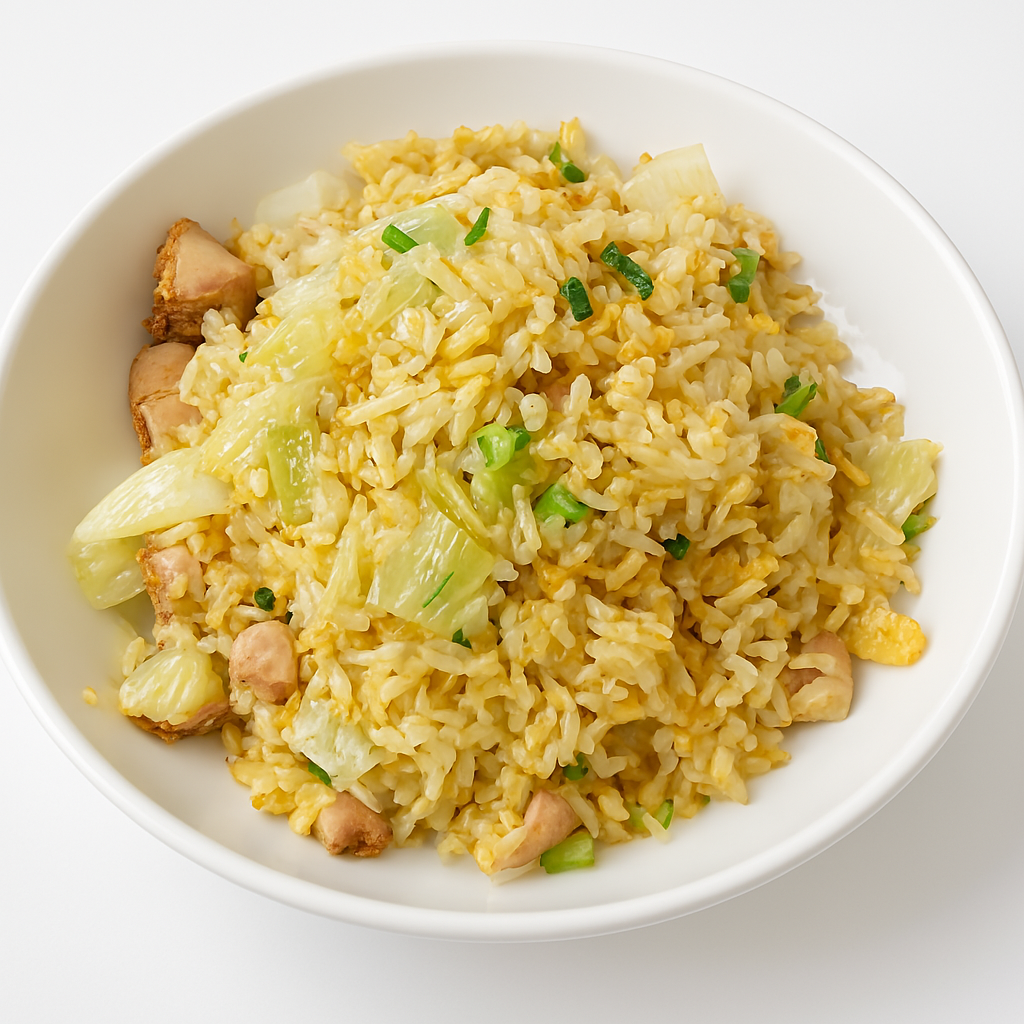 香港飲茶人気No.3 410. 鶏と卵の黄金チャーハン