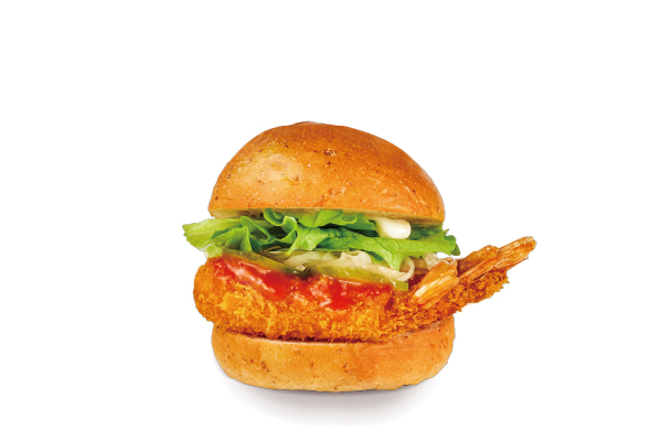 bb.qオリーブチキンカフェ 単品えびフライバーガー