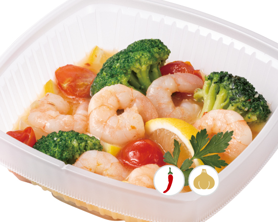 ジョリーパスタ 【260】(ソースのみ・麺なし)エビとブロッコリーのペペロンチーノ ～レモンバター風味～