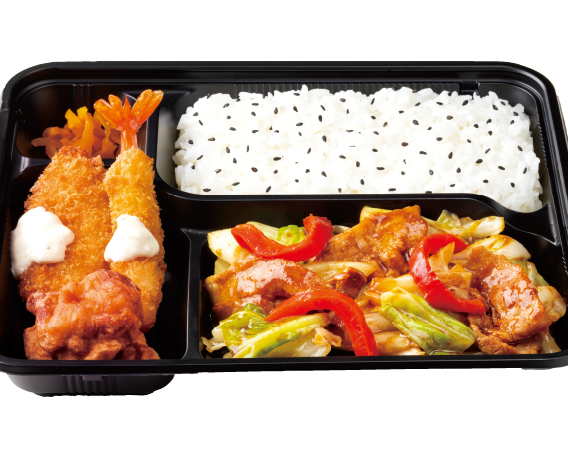 キッチンオリジン Dx4種の醤仕立て！回鍋肉弁当～1日に必要な野菜の1/2使用～