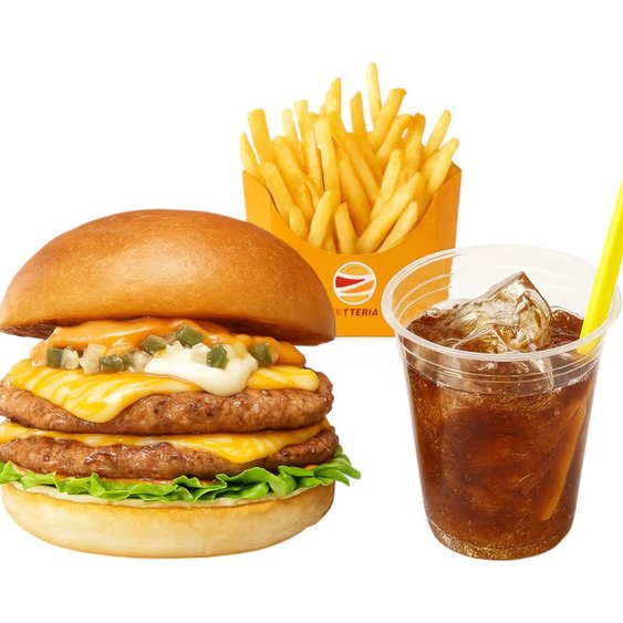 ゼッテリア ZETTERIA 【セット】ダブル絶品チーズバーガー Double ZEPPIN(Supreme) Cheeseburger Set