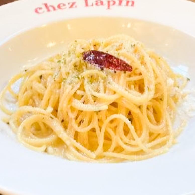 トラットリア シェ ラパン シンプル！ペペロンチーノ スパゲッティ