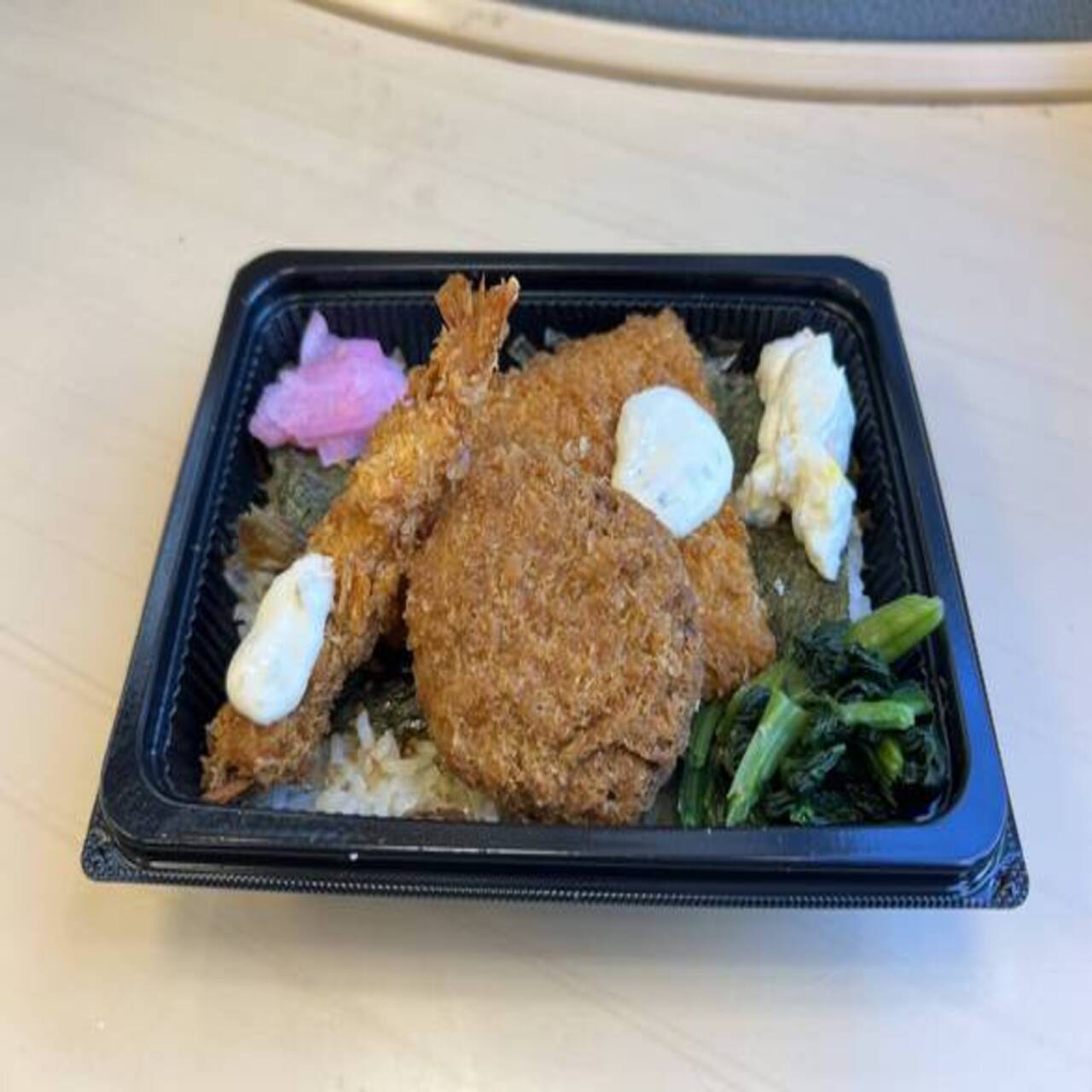 富士そば エビフライのり弁