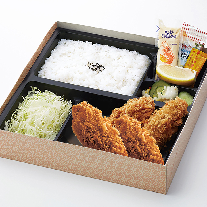 かつアンドかつ 播磨灘産大牡蠣フライ4個弁当