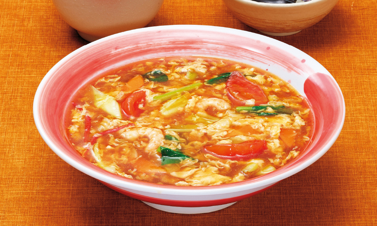 味の民芸 黒酢の酸辣うどん