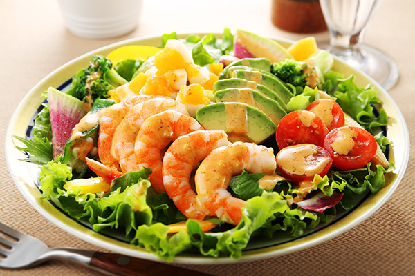 黒毛和牛ハンバーグ専門店 福よし 海老とアボカドのコブサラダ (S/M)