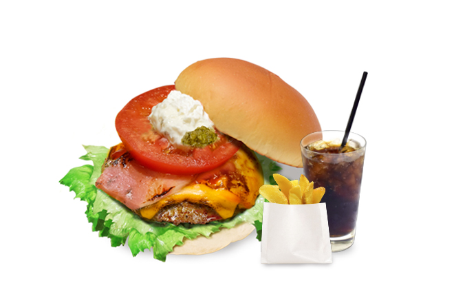 the 3rd burger ベーコンチーズバーガーセット/しろもちバンズ
