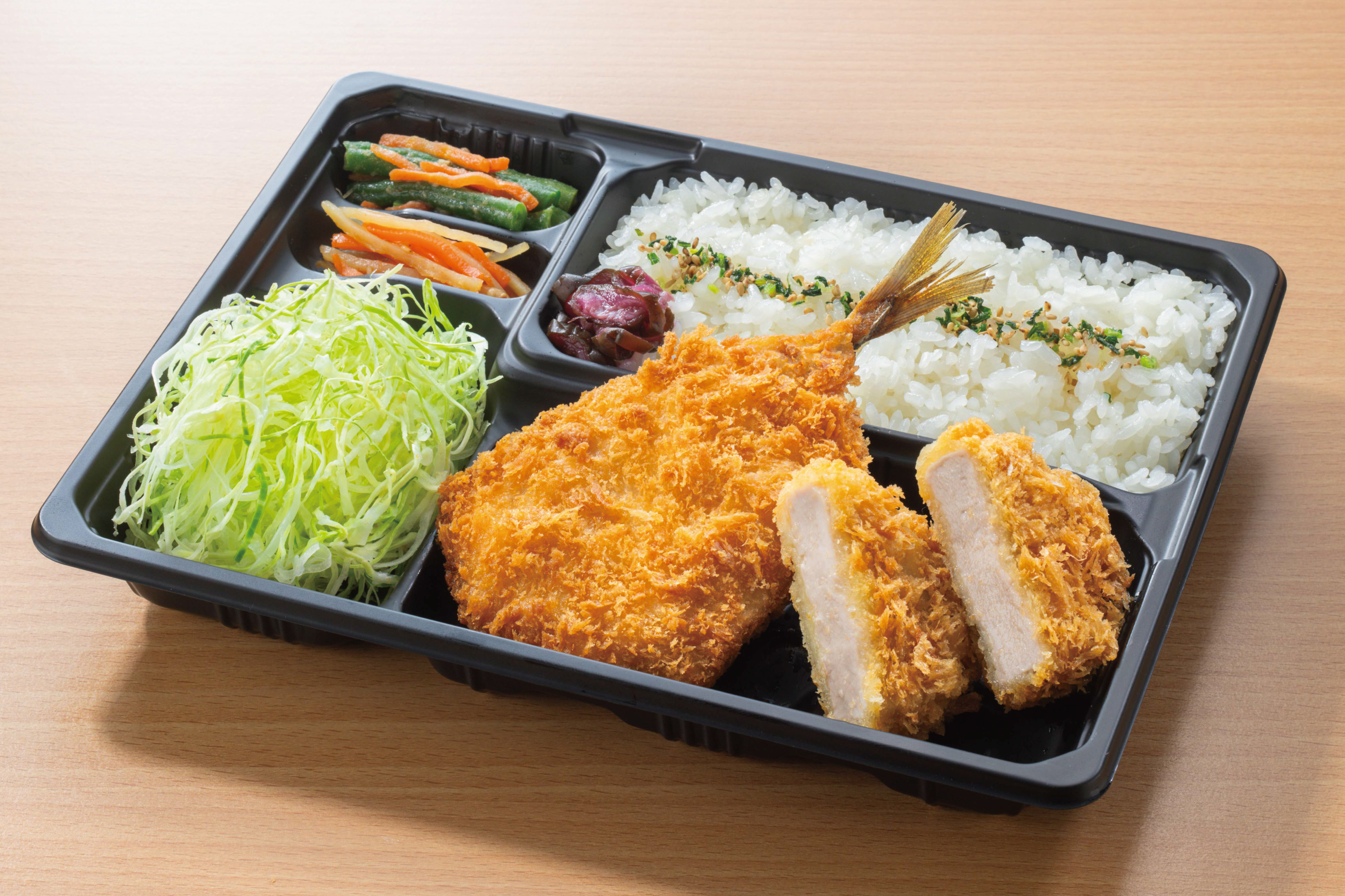 とんかつ新宿さぼてん アジ・ヒレ弁当