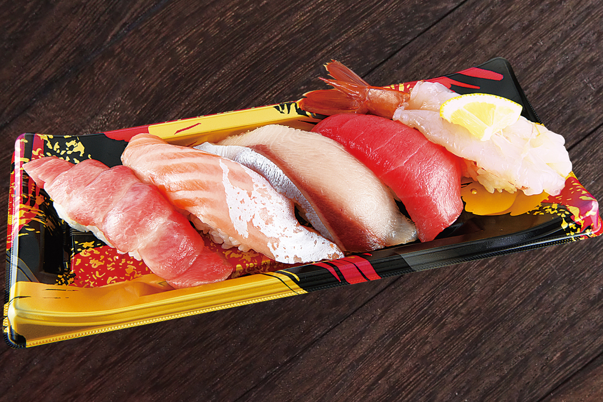 大起水産回転寿司 上々にぎりづくし5貫[Assorted Top-shelf Nigiri Sushi]