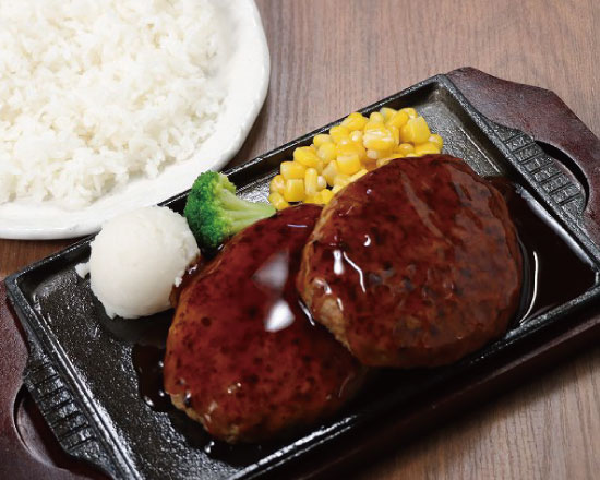 ハンバーグTERU F-1106】てりやきハンバーグステーキセットHamburg steak with teriyaki sauce Set
