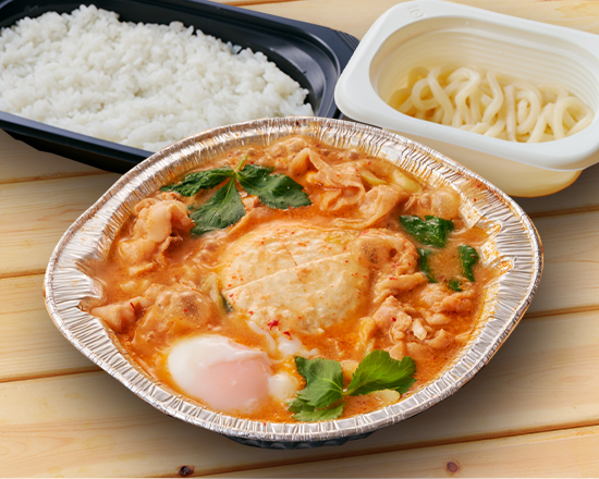 夢庵 豆富チゲ弁当(うどん付)(アルミ鍋)