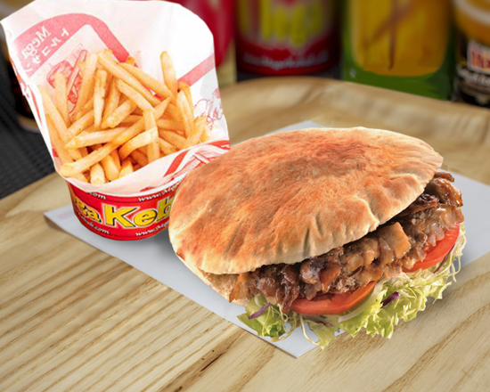 メガケバブ ⑩ピタビッグチキン+ポテトのセット Pita Big Chicken+Potato(French Fries)