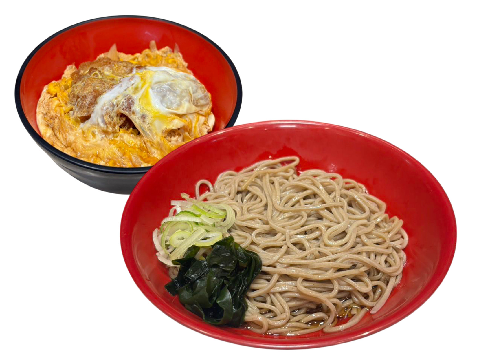 富士そば 冷ミニかつ丼セットそば 又は うどん Mini Cutlet Rice Bowl + Cold Soba/Udon