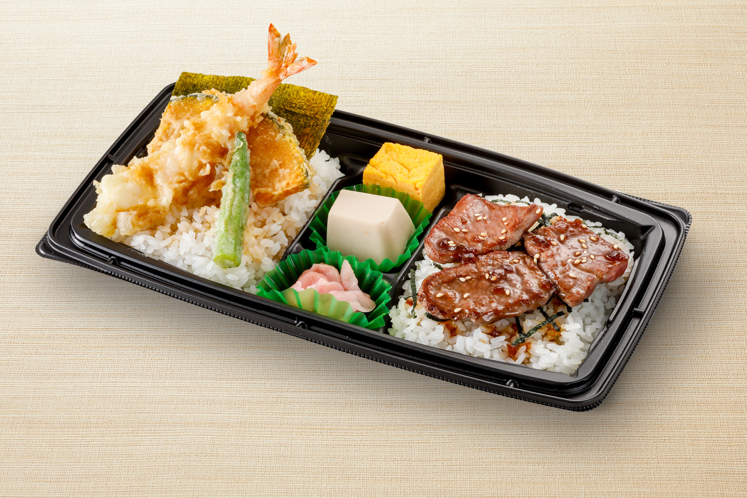 和食さと よくばりダブル丼(天丼＆ステーキ丼)