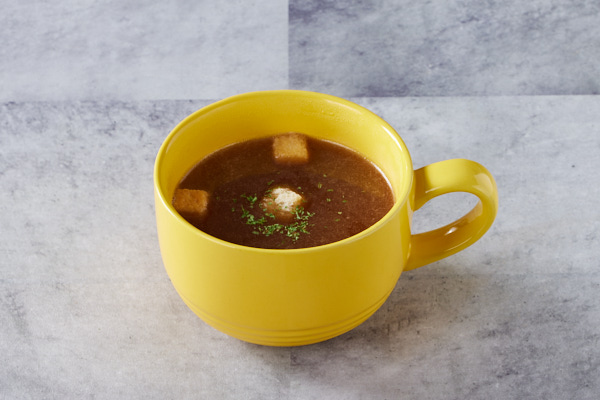 濃厚ローストビーフとハラミ丼「タルビー」 オニオンスープ Onion Soup