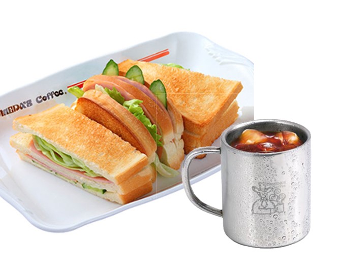 コメダ珈琲店人気No.3 ハムトーストセット